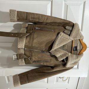 Zara Moto coat worn once sz S
